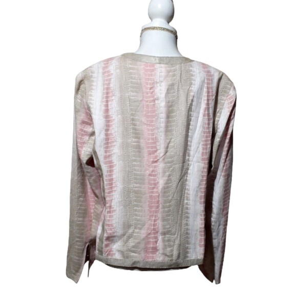 City Girl 2 Pc Women's set Jacket & Blouse Snake Print Pink Multi Color Sz Large - Picture 5 of 11